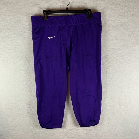 Nike Team Defender Football Pants Men's 2XL Purple‎ Nylon Stretch High-Rise 6344 - Picture 1 of 10